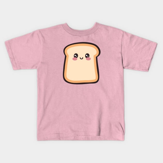 Cute Smiling Toast Bread Kids T-Shirt by Spicy Memes